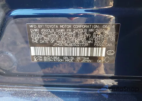 2014 Lexus Gs 350 z USA, uszkodzony, nr VIN JTHCE1BL6E5027739